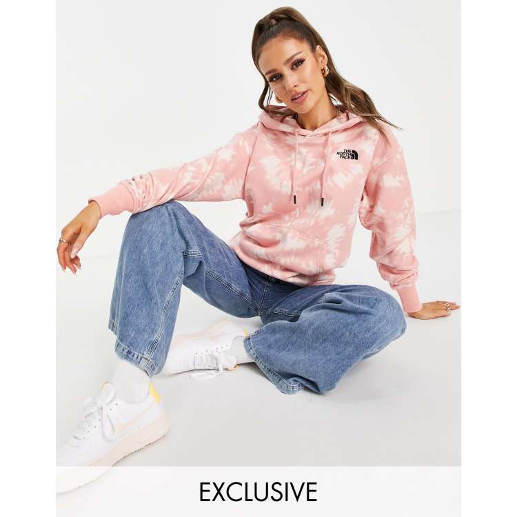 The North Face Essential hoodie in pink tie dye Exclusive at ASOS | ASOS