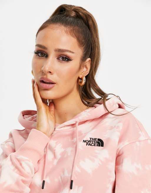 The North Face Essential hoodie in pink tie dye Exclusive at ASOS