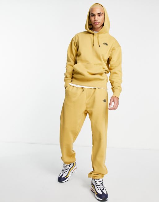 North face yellow hot sale tracksuit