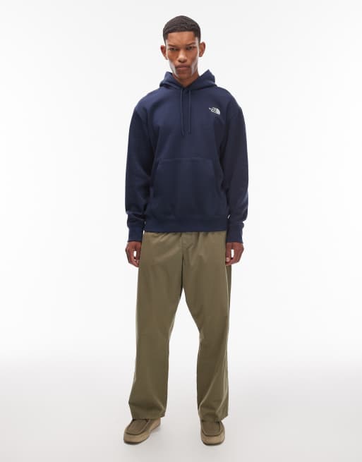The North Face - Essential - Hoodie met oversized logo in marineblauw, 2 van 5