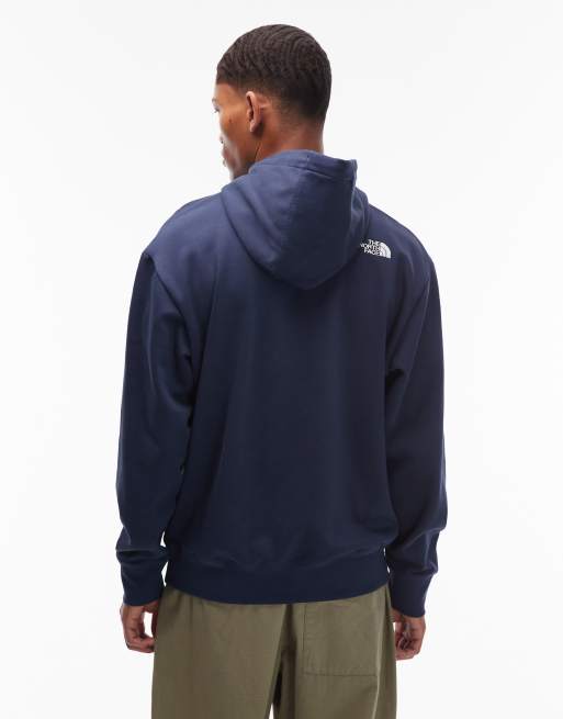 The North Face - Essential - Hoodie met oversized logo in marineblauw, 3 van 5