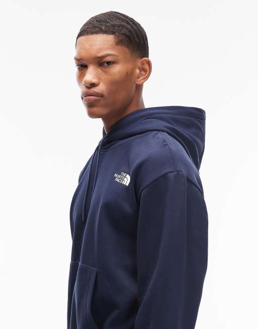 The North Face - Essential - Hoodie met oversized logo in marineblauw, 4 van 5