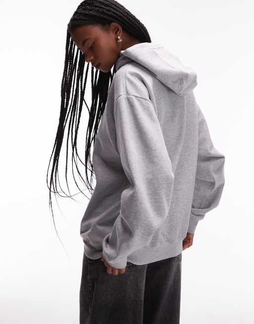 The North Face – Essential – Ljusgrå sweatshirt i oversize med logga, 4 av 4