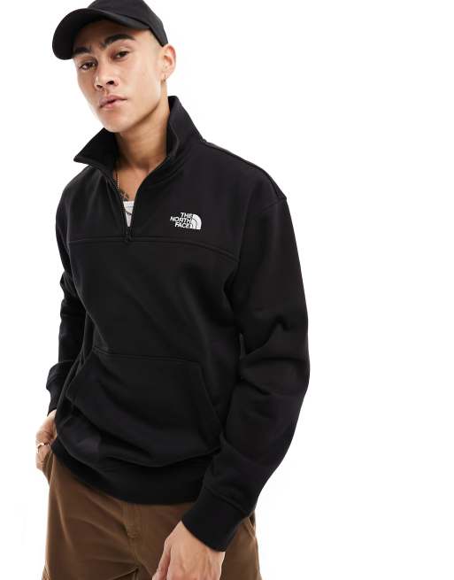 North face half hot sale zip sweatshirt