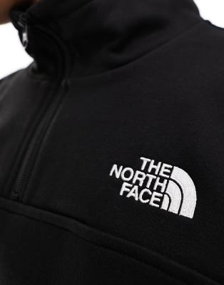 The North Face Essential logo 1/4 zip sweatshirt in black | ASOS