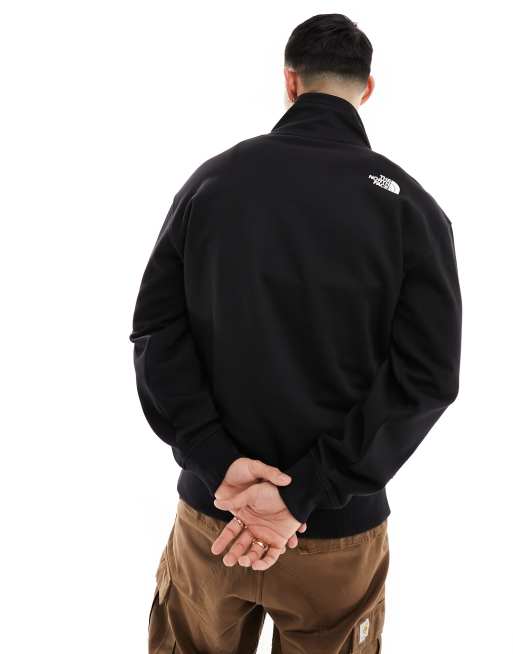 The North Face Essential logo 1/4 zip sweatshirt in black | ASOS
