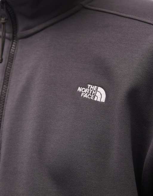 The North Face Essential logo light oversized 1/4 zip sweat in grey, 4 of 5