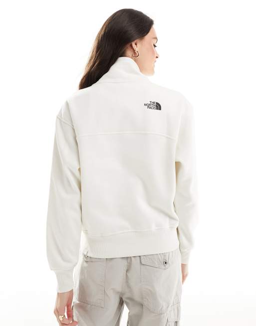 The North Face Essential logo oversized 1/4 zip sweatshirt
