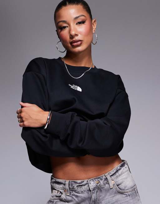 The North Face Essential logo oversized sweatshirt in black