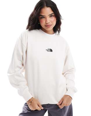 The North Face - Essential - Oversize-Sweatshirt in gebrochenem Weiß mit Logo