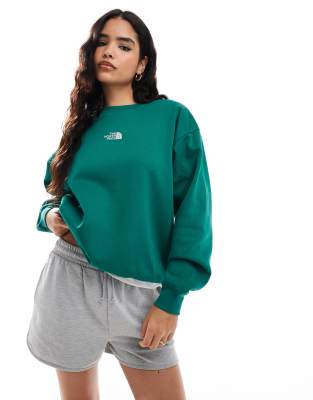 The North Face - Essential - Oversize-Sweatshirt in Grün mit Logo