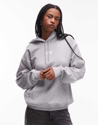 The North Face - Essential - Oversize-Sweatshirt in Hellgrau mit Logo
