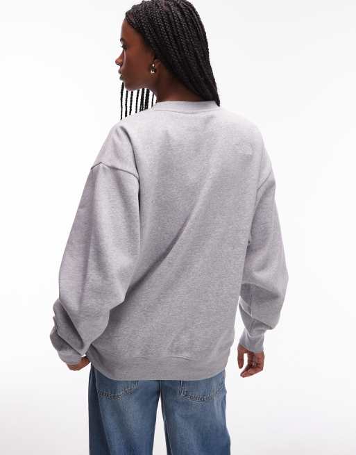 The North Face – Essential – Oversize-Sweatshirt in Hellgrau mit Logo, 4 von 4