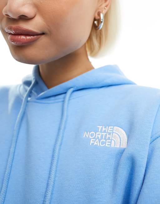 Blue north face hoodie hot sale womens