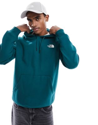 The North Face Essential oversized fleece hoodie in green Exclusive at ASOS