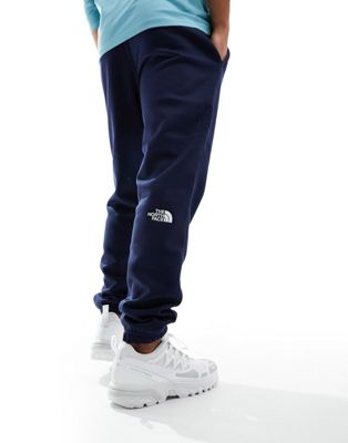 The North Face Essential oversized fleece joggers in navy