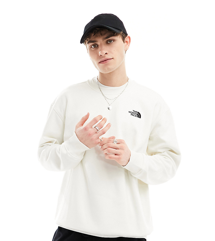 The North Face Essential oversized fleece sweatshirt in off white Exclusive at ASOS