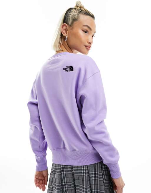 The North Face Essential oversized fleece sweatshirt in purple