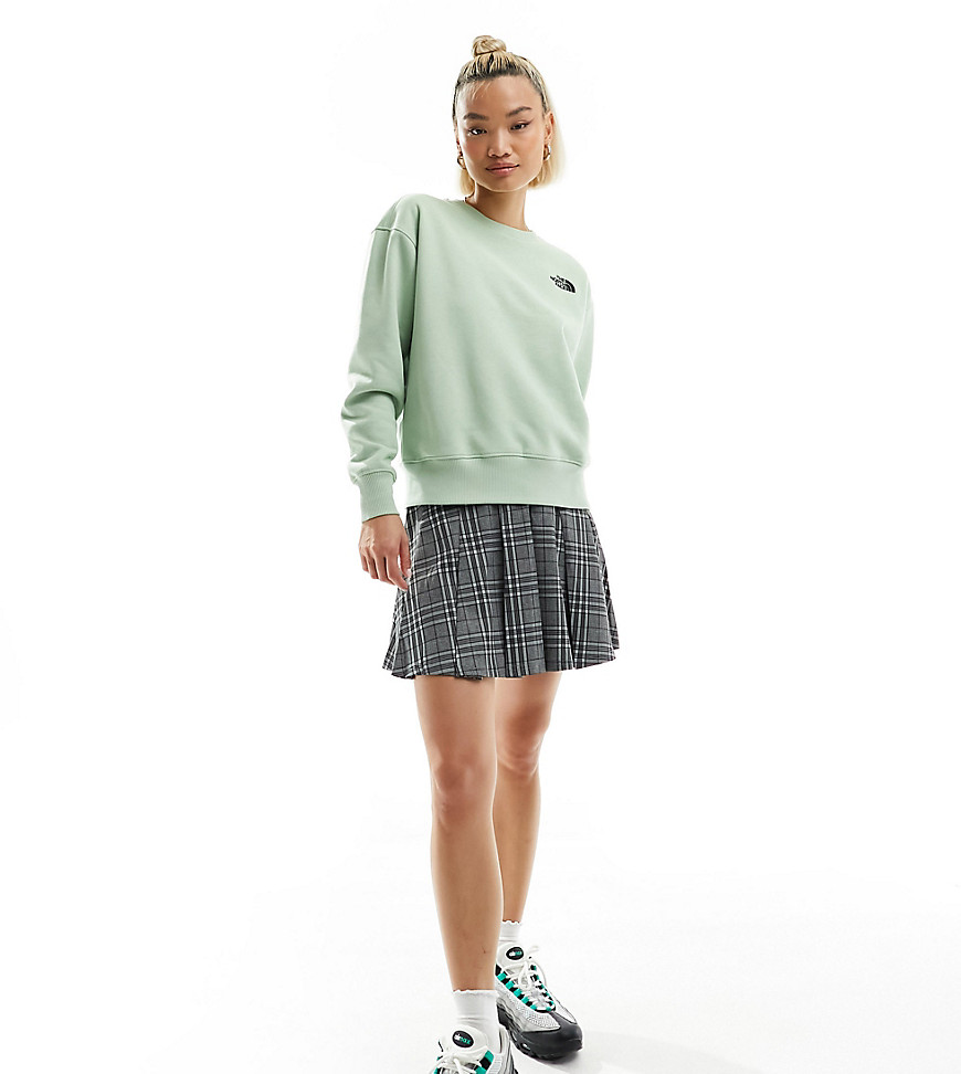 The North Face Essential oversized fleece sweatshirt in sage green Exclusive at ASOS