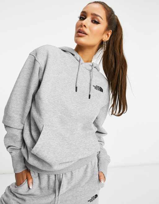 The north face hoodie grijs outlet