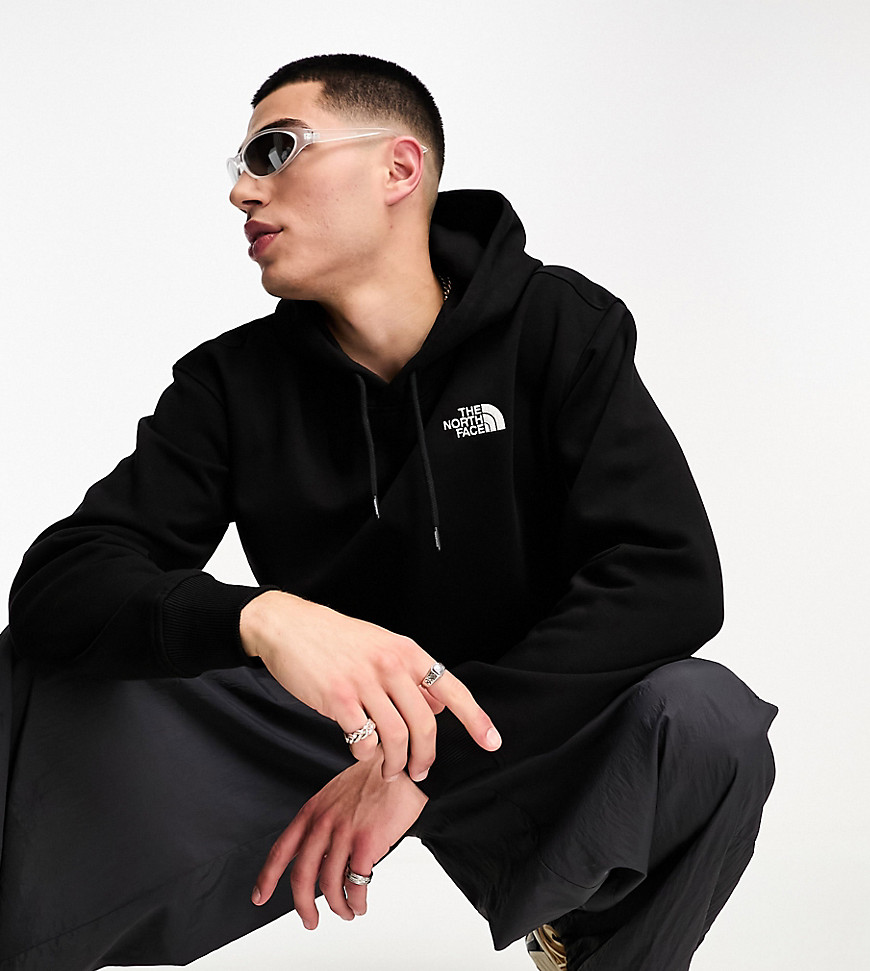 The North Face Essential oversized hoodie in black Exclusive at ASOS