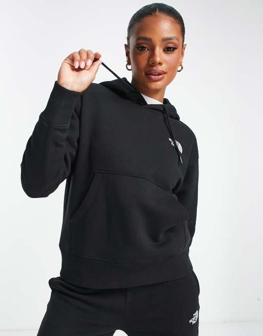 The North Face Essential oversized hoodie in black Exclusive at ASOS