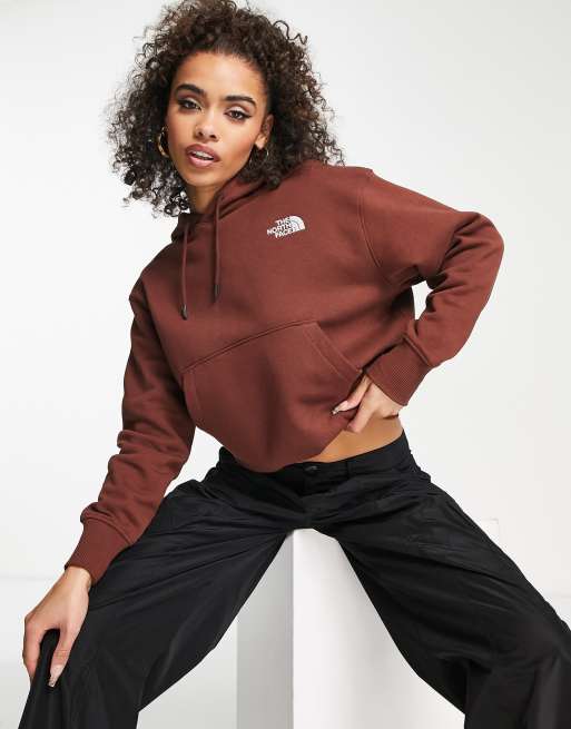 The north face discount drawstring waist crop hoodi