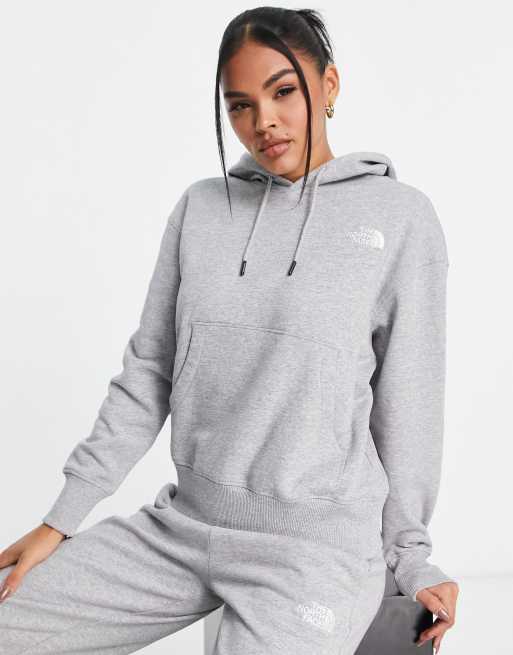 The North Face Essential oversized hoodie in light gray Exclusive to ASOS