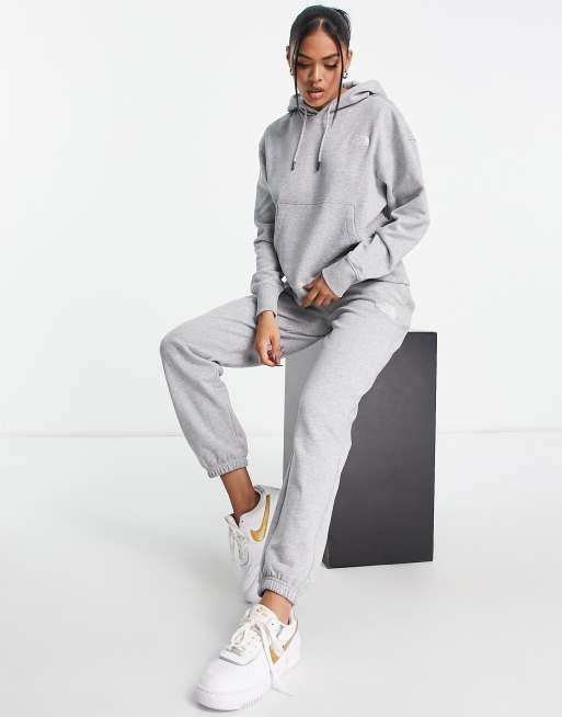 The North Face Essential oversized hoodie in light gray Exclusive to ASOS