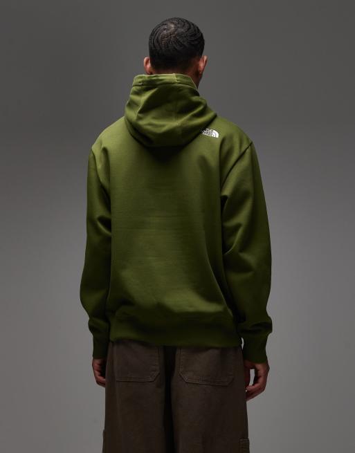 The North Face Essential oversized logo hoodie in green, 3 of 5