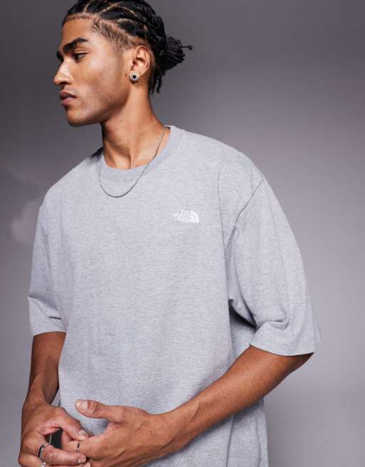 The North Face Essential Oversized Short Sleeve T-shirt in gray, 3 of 4