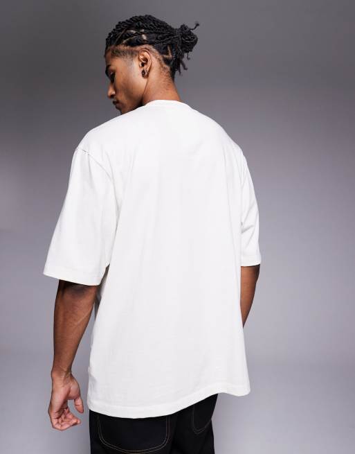 The North Face Essential Oversized Short Sleeve T-shirt in off white, 4 of 4