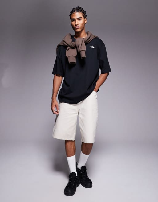 The North Face Essential Oversized Short Sleeve Tee in black, 2 of 4