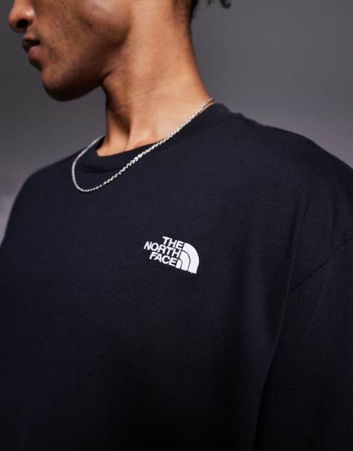 The North Face Essential Oversized Short Sleeve Tee in black, 3 of 4