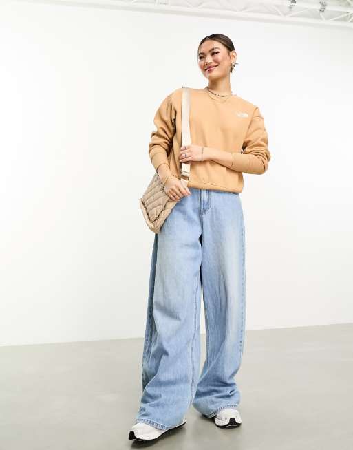 ★★THE NORTH FACE★★ White Label Essential Sweatshirt BEIG The North Face Essential oversized sweatshirt in beige | ASOS