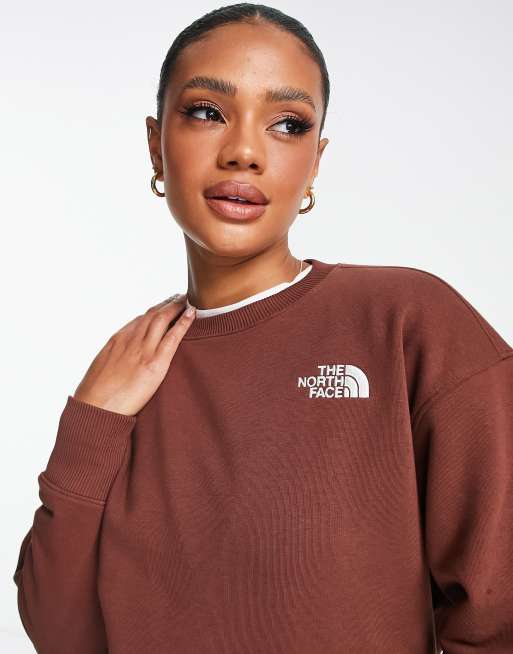 The North Face Essential oversized sweatshirt in brown Exclusive at ASOS