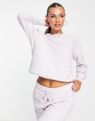 The North Face Essential oversized sweatshirt in lilac Exclusive at ASOS