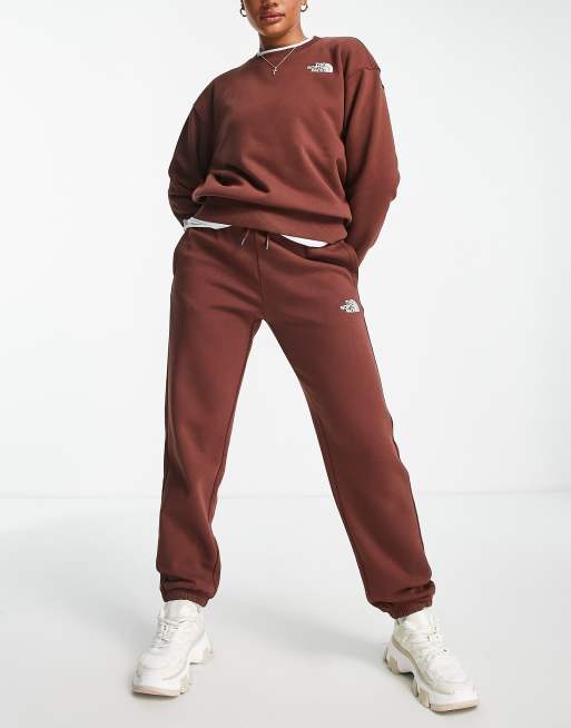 The North Face Essential oversized trackies in brown Exclusive at ASOS