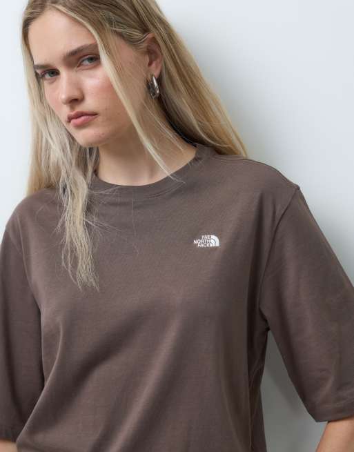 The North Face Essential Simple Dome Boxy T-Shirt in rauchbraun, 3 von 4