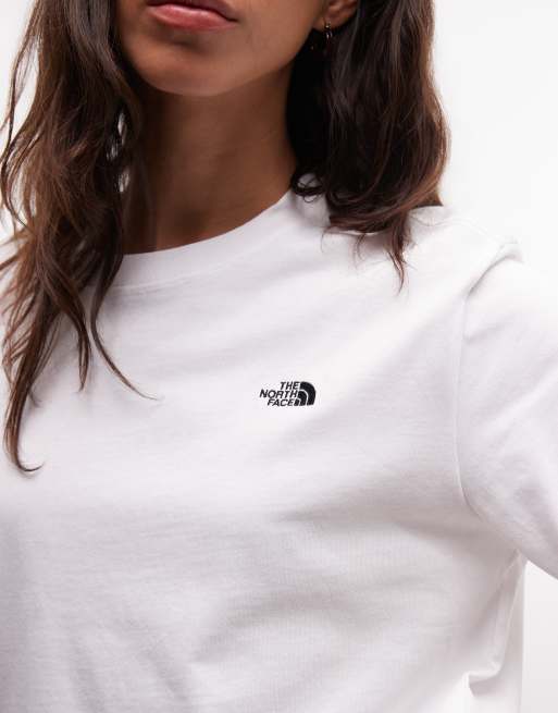 The North Face Essential Simple Dome boxy t-shirt in white, 3 of 4
