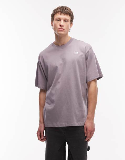 The North Face – Essential – Simple Dome – Grå t-shirt i oversize med logga - view 1