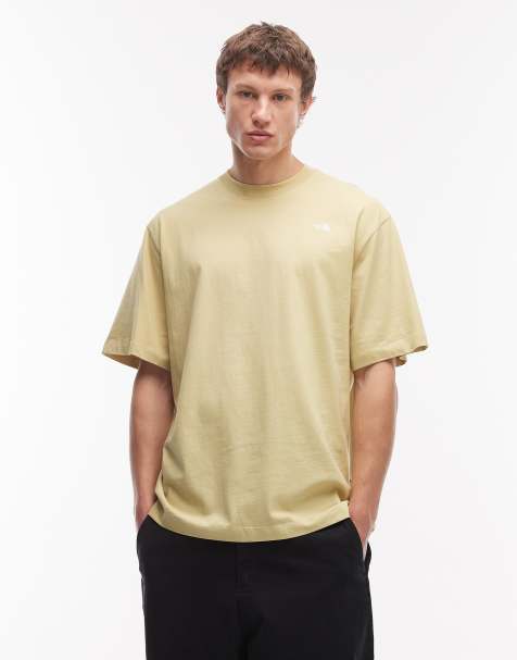 The North Face – Essential Simple Dome – Jasnozielony T-shirt oversize z logo - view 1