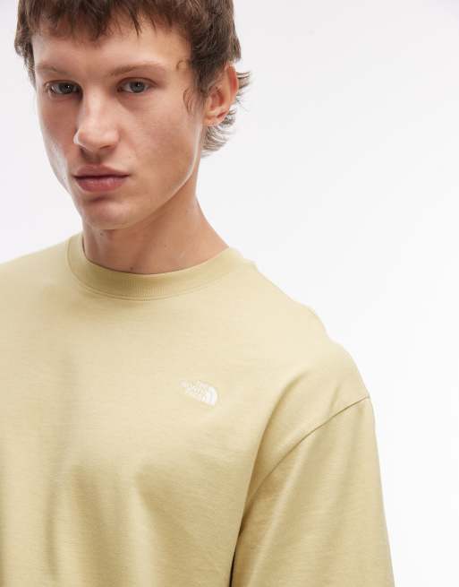 The North Face – Essential Simple Dome – Jasnozielony T-shirt oversize z logo, 5 z 5