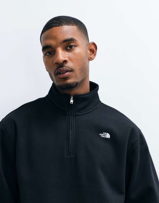The North Face Essential Simple Dome relaxed 1/4 zip in black, 4 of 5