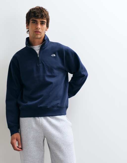 The North Face Essential simple dome relaxed 1/4-Zip-Sweatshirt in Summit Navy, 4 von 5