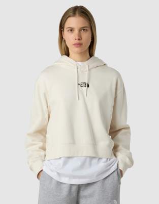 The North Face - Essential - Sweat à capuche court - Blanc dune