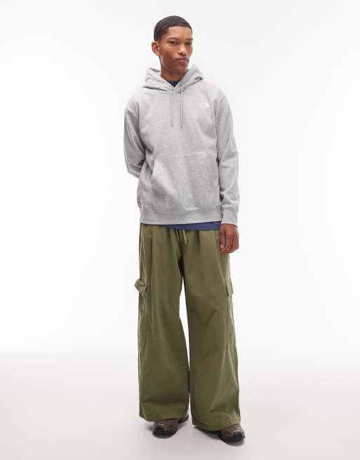 The North Face - Essential - Sweat à capuche oversize à logo - Gris clair, 2 de 5