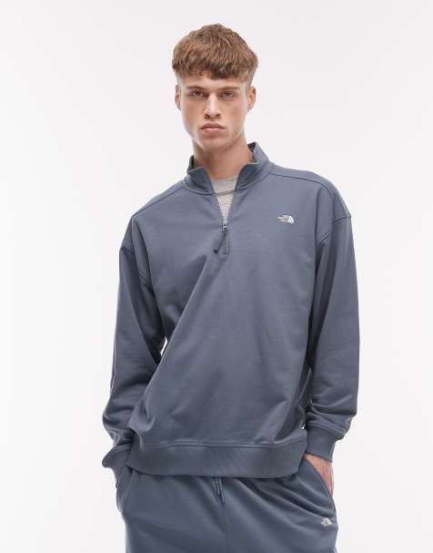 The North Face - Essential - Sweat léger à logo et col zippé - Gris clair - view 1
