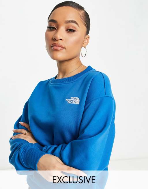 Blue north shop face sweater