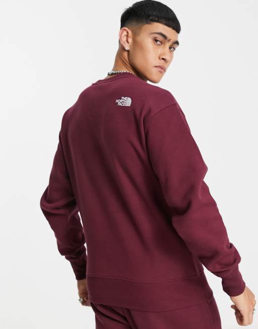 The North Face Essential sweatshirt in burgundy Exclusive at ASOS | ASOS